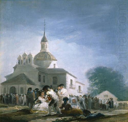 La ermita de San Isidro el dia de la fiesta, Francisco de Goya